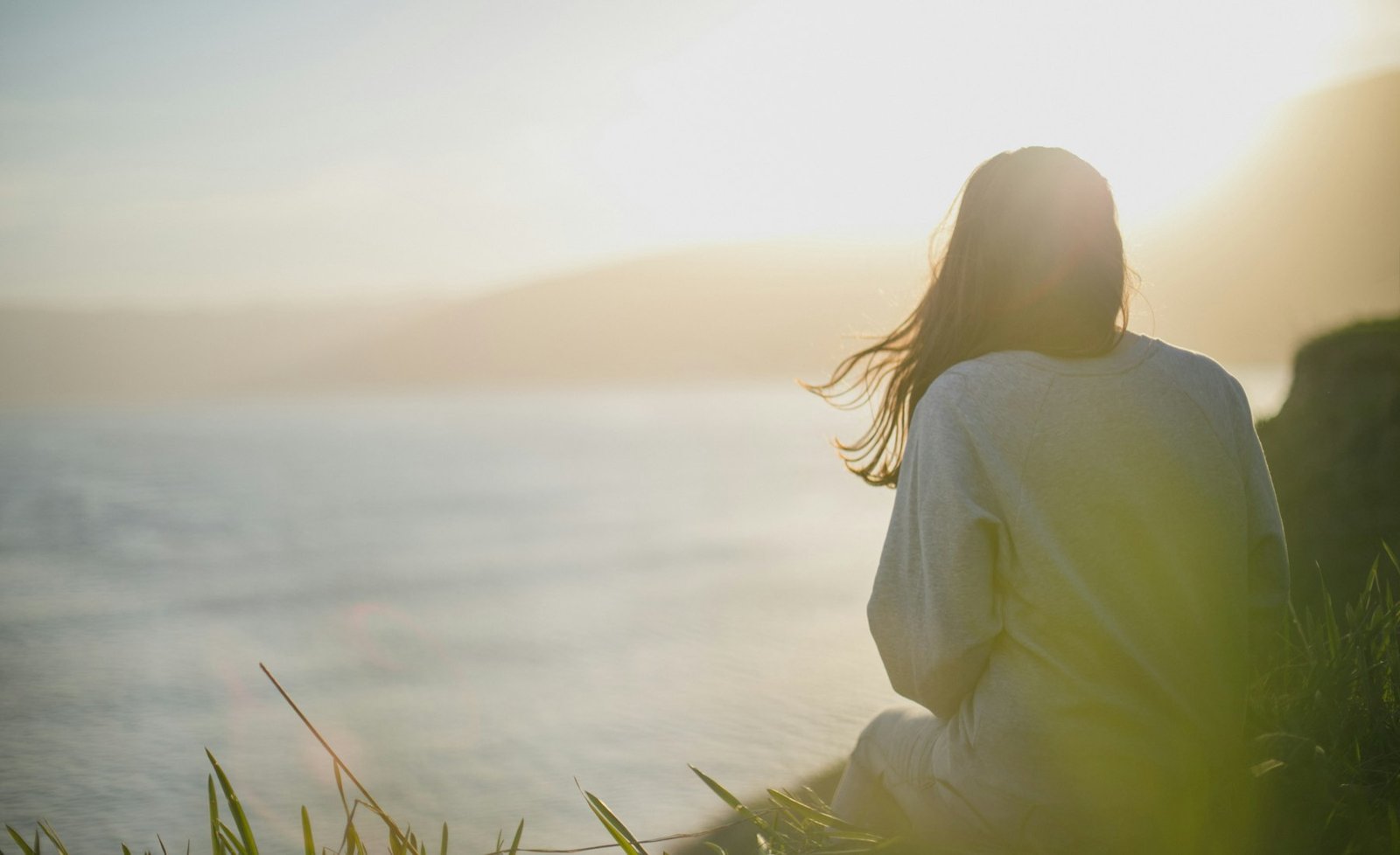 Woman looking out to sea